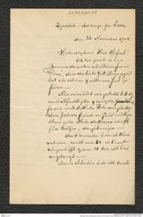 Nachlass Franz Steindachner, Brief von Prochnik an Franz Steindachner (28.11.1904), Inv.Nr. 408.01, Seite 1